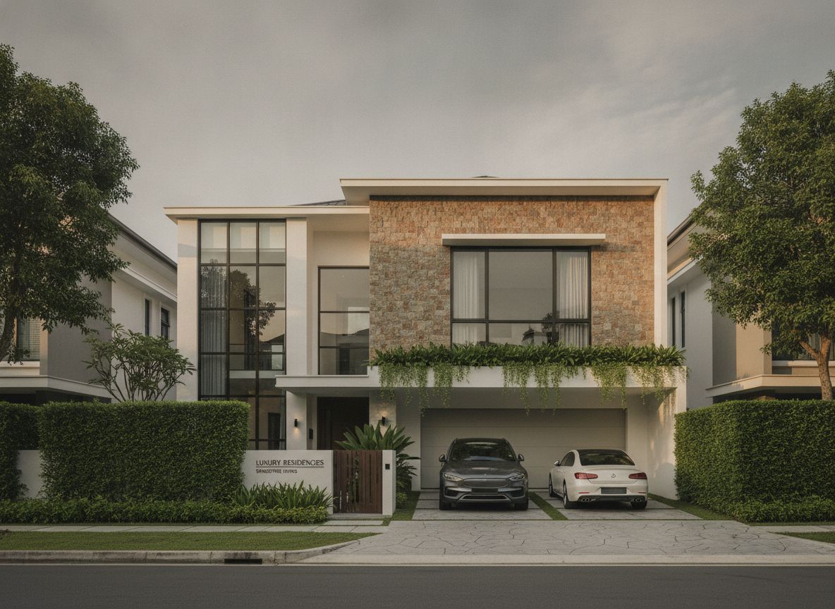 Modern semi-detached landed home in the Kovan area