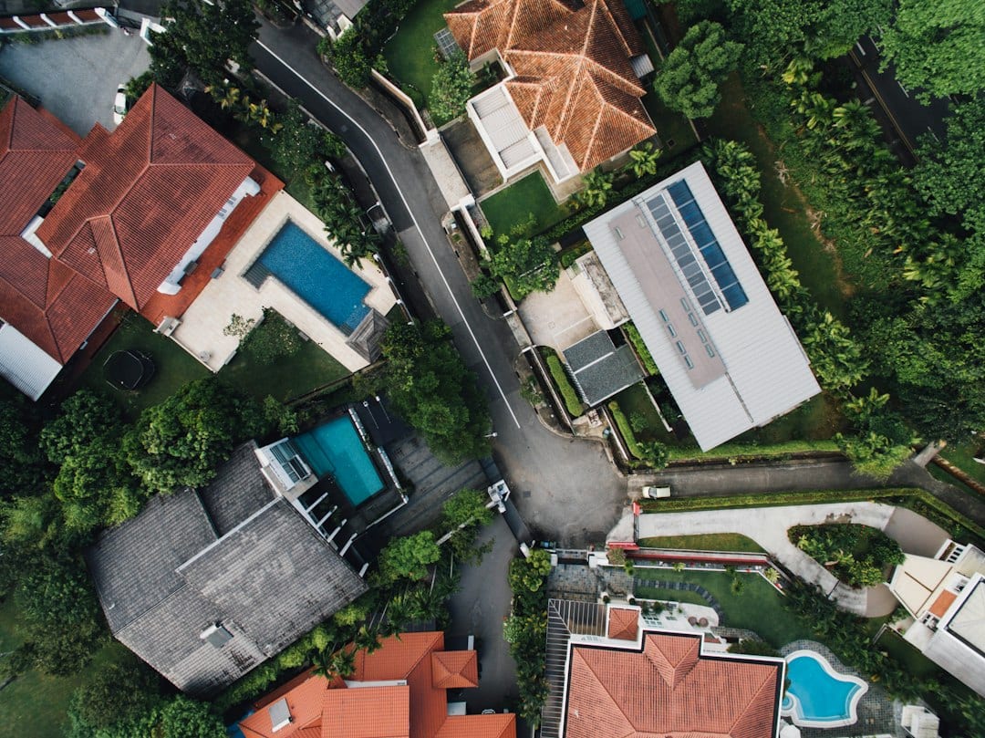 Aerial view of Kovan landed housing estate